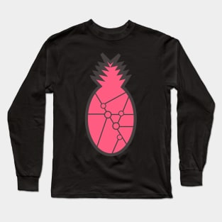 Pineapple network in pink Long Sleeve T-Shirt